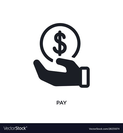 Pay Isolated Icon Simple Element From Payment Vector Image