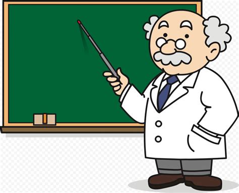 Cartoon Teacher Professor Blackboard Png Citypng