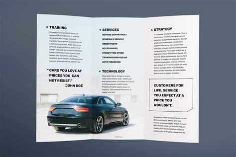 Car Dealership Brochure Trifold Creative Brochure Templates