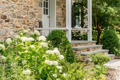 Delightful Restoration Of A Brick And Fieldstone Farmhouse In Pennsylvania Porch Garden