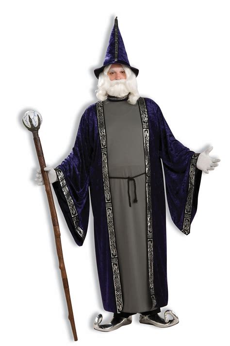 Medieval Merlin Adult Size Sorcerer Costume Wizard Robe Renaissance