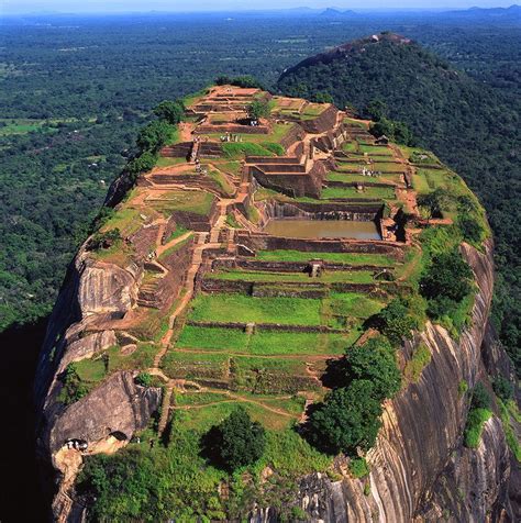 Sigiriya Ceylon Wonders Of The World Places To Visit Aerial View