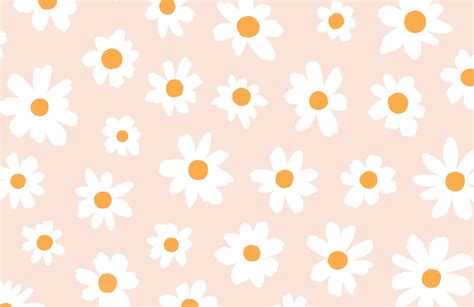 Cute Daisy Wallpaper Retro Floral Design Muralswallpaper Cute
