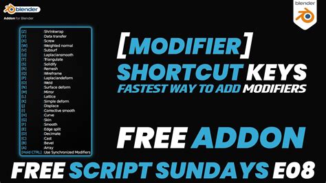 Add Modifiers Faster Free Script Sundays E08 Modifier Shortcut Keys