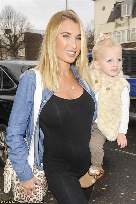 Billie Faiers Flaunts Bump As She Runs Errands With Daughter Nelly