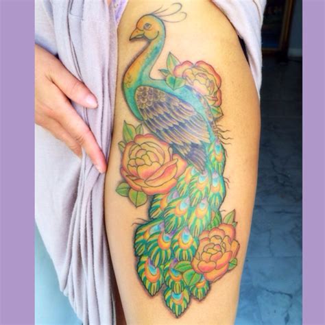 Feathers represent creativity, spiritual evaluation, and rebirth. My #peacock #tattoo | Tattoos, Watercolor tattoo, Ink