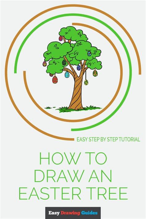How To Draw An Easter Egg Tree Really Easy Drawing Tutorial Easter