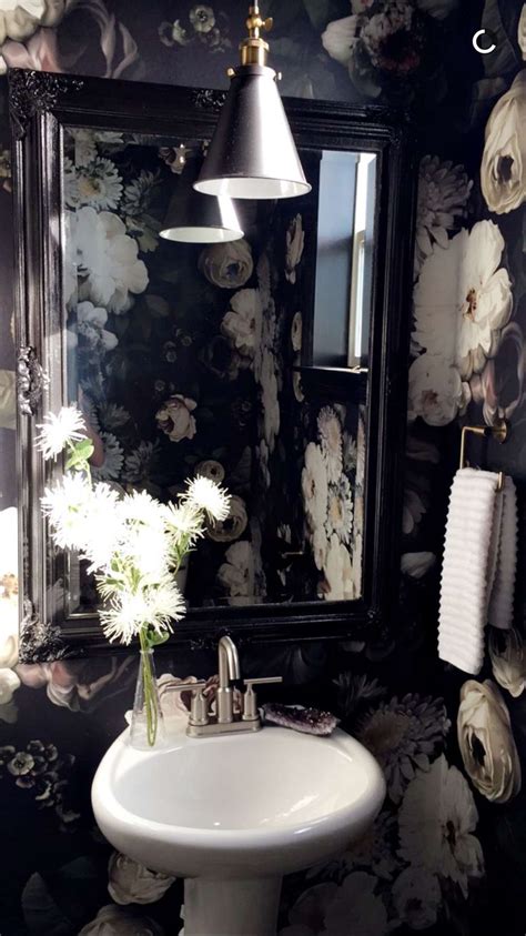 Gorgeous Floral Wallpaper In Stephaniewatts Powder Room Floral