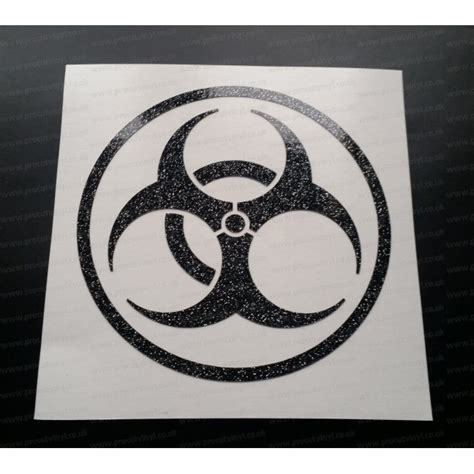 Zombie Biohazard Sign Glitter Metalflake Car Bumper Window Sticker Decal