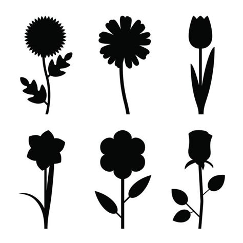 Flower Silhouettes Illustrations Royalty Free Vector Graphics And Clip
