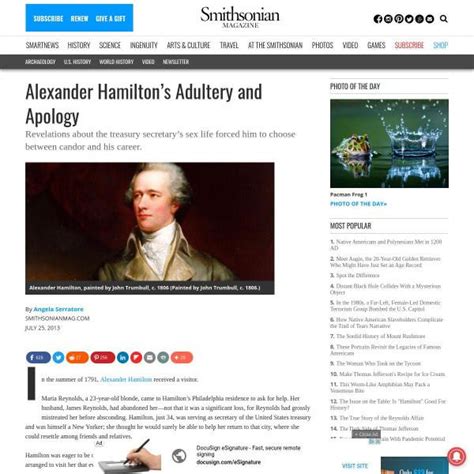 Resources Alexander Hamilton’s Adultery And Apology Smithsonian Learning Lab