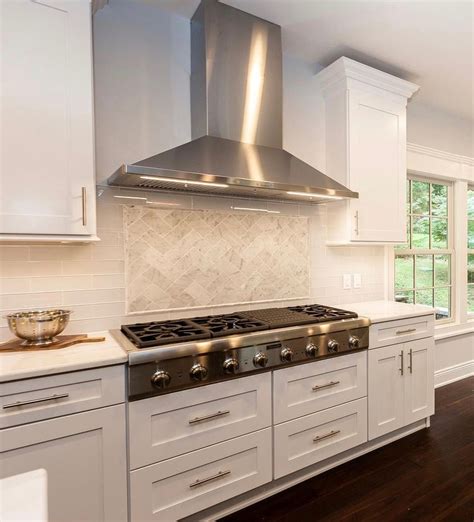 Awesome Stainless Stove Hoods White Quartz Kitchen Island