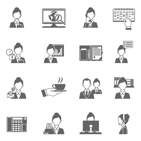 Personal Assistant Icons 462627 Vector Art At Vecteezy