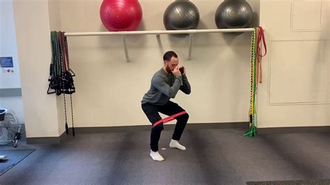 Db Goblet Squat With Band Around Knees Youtube