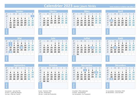 Dates Des Jours Fériés 2022 2023 Calendrier 2022 2023 Avec Jours