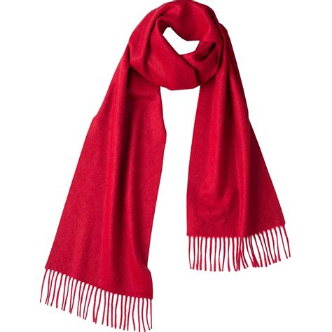 Bright Red Speyside Cashmere Scarf Mens Country Clothing Cordings