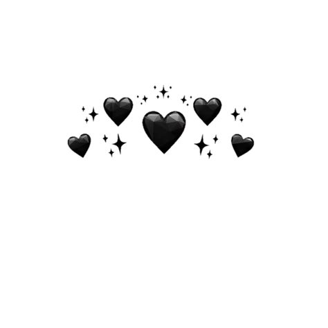 Blackheart Hearts Black Freetoedit Sticker By Sillage