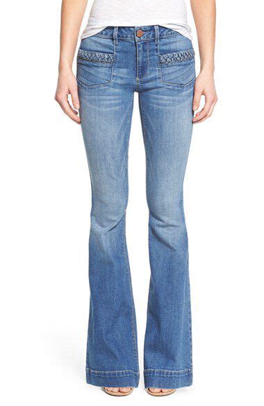 1822 Denim 1822 Denim Braided Pocket Flare Jeans Available At Nordstrom Mom Style Fall Fit And