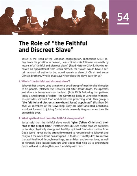 The Role Of “the Faithful And Discreet Slave” — Watchtower Online Library
