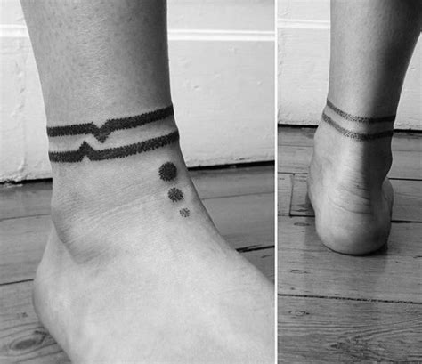 Abstract Geometric Ankle Band Tattoos For Gentlemen Armband Tattoos Anklet Tattoos Tattoo