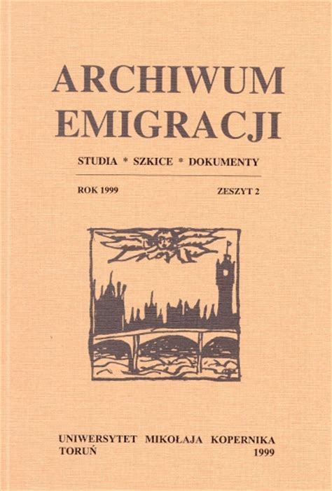 Biblioteka Uniwersytecka Umk Archiwum Emigracji Działalność Wydawnicza