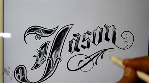 Dibujando Letras Chicanas Jason Drawing Lettering Nosfe Ink Tattoo