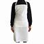 White Apron With Pocket  Full Lenght Bib Aprons Chef Uniforms