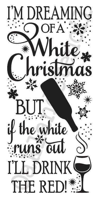 White Christmas Stencil For Painting Wood Signs Reusable Etsy