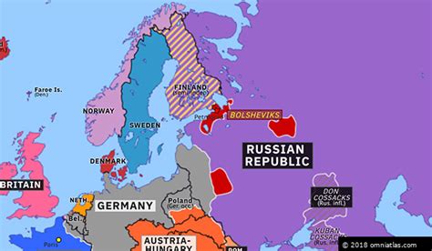 October Revolution In Russia Historical Atlas Of Europe 7 November