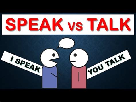 Speak Vs Talk Diferencias Youtube