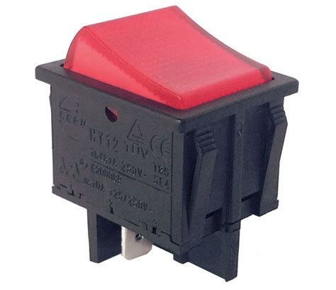 Power First Interruptor Basculante Iluminado Forma De Contacto Dpst Número De Conexiones 4