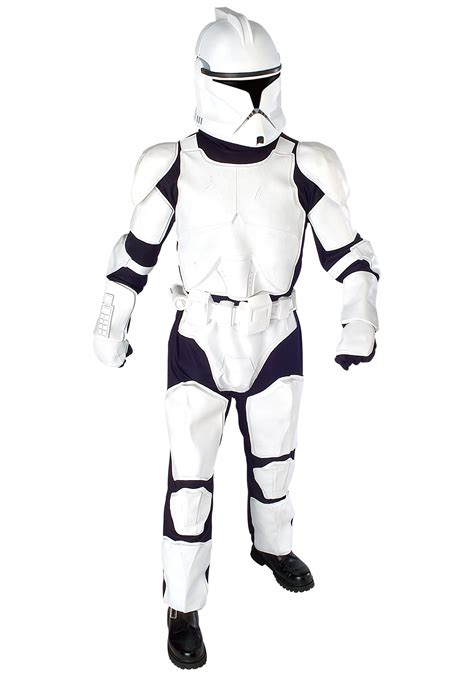 Deluxe Clone Trooper Costume Episode Ii Clone Trooper Adult Costume