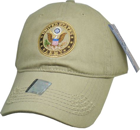 Eagle Crest United States Army Logo Unstructured Mens Cap Khaki