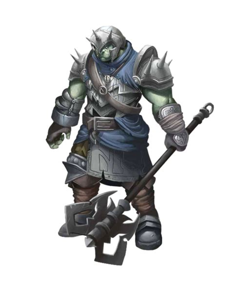 Male Half Orc Fighter In Plate Pathfinder Pfrpg Dnd Dandd 3 5 5th Ed D20 Fantasy Concept Art