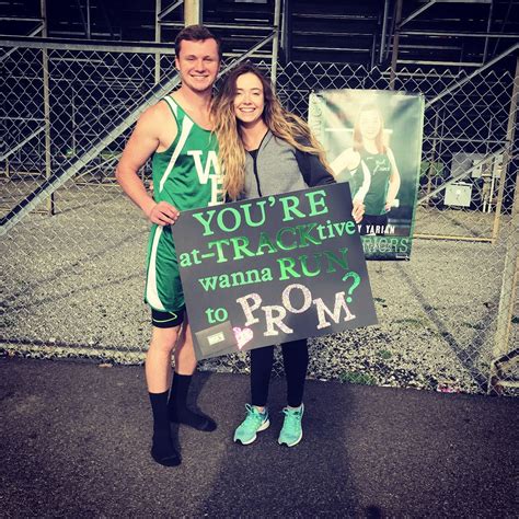 Promposal Youre At Track Tive Wanna Run To Prom Cute Prom