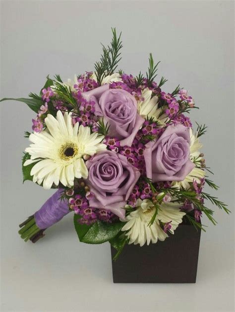 Lavender Roses And Wax Flower Wax Flowers Lavender Wedding Lavender