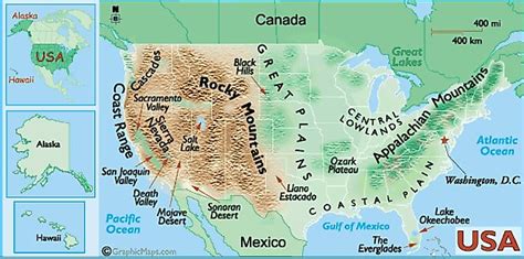 29 Mountain Ranges Map Usa Online Map Around The World