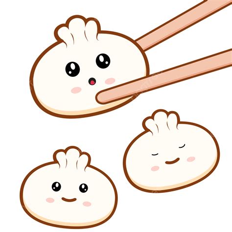 Dumplings Chopsticks Vector Design Images Dumpling Cute Character