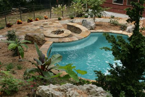 Tropical Free Form Pool Traditional Pool Atlanta By Hearthstone