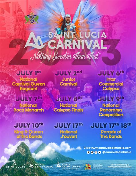 Carnival Saint Lucia On Twitter Official Calendar Of Events For Saint Lucia Carnival 2023