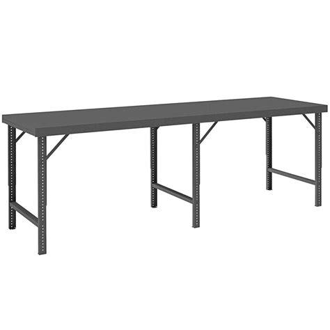 Durham Mfg 30 X 120 Steel Top Adjustable Folding Workbench With Gray