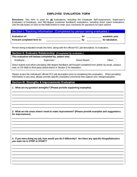 Evaluation Form Fillable Printable Pdf And Forms Vrogue Co