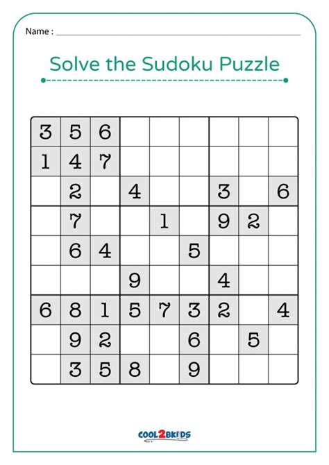 Free Printable Easy Sudoku Puzzles
