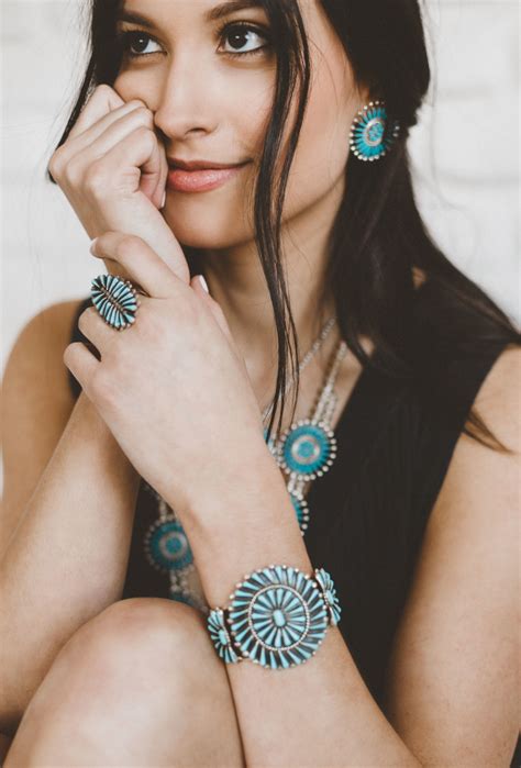 Zuni Indian Jewelry Turquoise Pierce