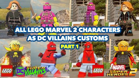 All Lego Marvel 2 Custom Characters In Dc Supervillains Part 1