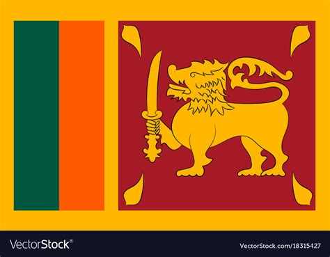 Flag Of Sri Lanka Royalty Free Vector Image Vectorstock