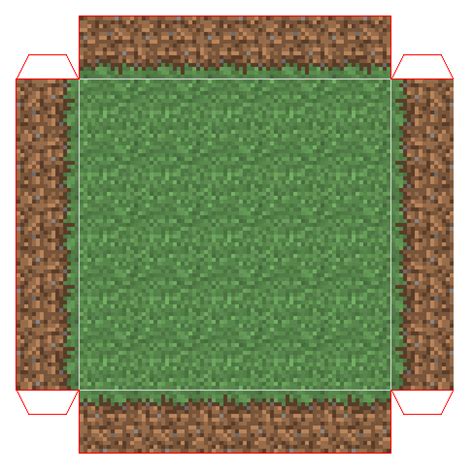 Minecraft Papercraft Grass Block