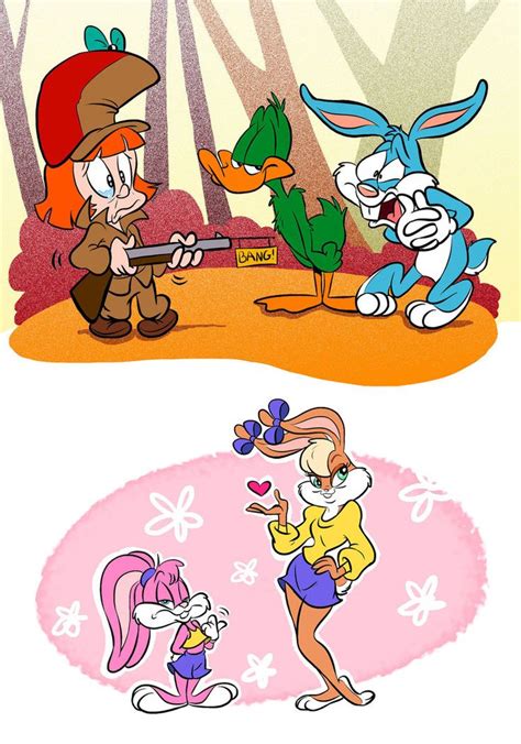 The Cartoon Characters Are Playing With Each Other