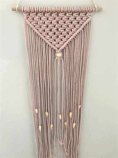 How To Make A Simple Macrame Wall Hanging With Beads Macra Made