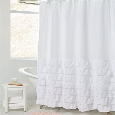 Melanie Ruffled Shower Curtain Bath Brylane Home